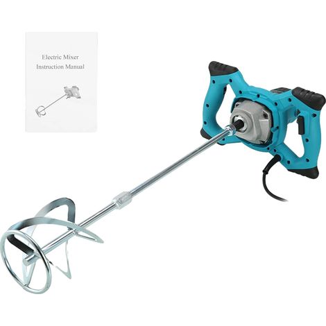 Batidora industrial, control de 6 velocidades, diseño ergonómico, color azul, enchufe europeo de 220V-240V. (1/2)