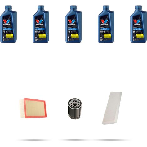 Kit tagliando 3 FILTRI e 5L OLIO compatibile con Peugeot 807 2.2 16V 116kw dal 2002 (1/5)