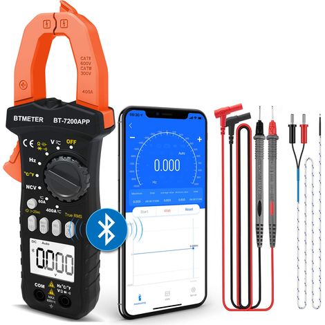 TRMS 6000 comptage multimètre à pince, ampèremètre à pince numérique Bluetooth pour courant alternatif/CC Tension Résistance Condensateur Fréquence Continuité Température NCV (1/5)