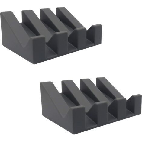 Non-slip silicone soap dish (2 pieces) practical and hygienic shower and kitchen drainer. (1/5)
