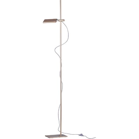 "Piantana LED BOOK in alluminio oro con diffusore orientabile 18W 3200K"