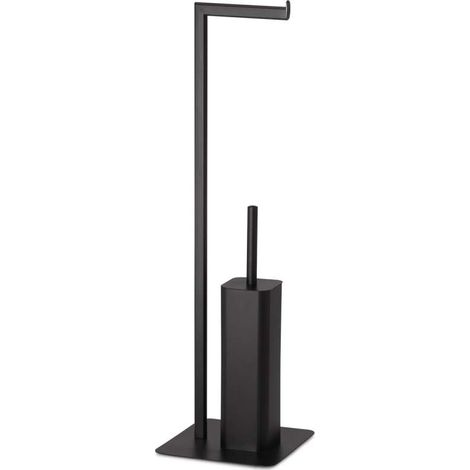 Gedy Piantana Felix con portarotolo e scopino WC Nero Matt