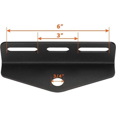 Attacco universale per tosaerba a raggio di sterzata zero, staffa di montaggio robusta, ricevitore da 7,6 a 15,2 cm, foro per perno da 1,9 cm (1/4)
