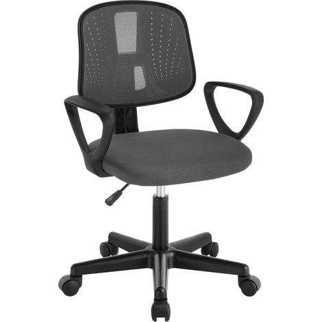 Klihome  Silla de escritorio ergonómica giratoria para niños con altura ajustable, color gris