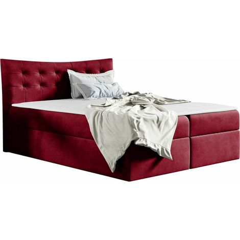 Lit boxspring Insula, Kronos 02, Continental, Double, 140x200, Tissu, Disponible, 144x213x125cm