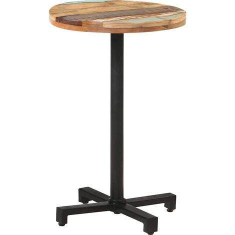 Bistrotisch Rund Ø50x75 cm Altholz Massiv