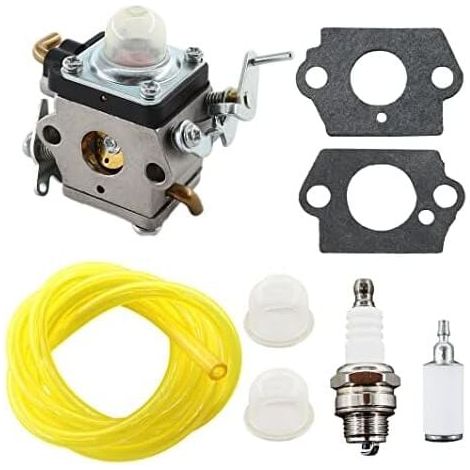 Carburateur 122 avec Bougie dallumage Tuyau Carburant for Husqvarna 122C 122LDX 122LK 22cc 574386701 581734301 coupe-fil important Filtre à Carburant Poire damorçage Joint (1/4)