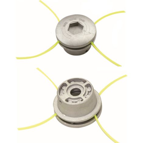 Testina universale in alluminio per decespugliatore con sgancio rapido multifilo nylon