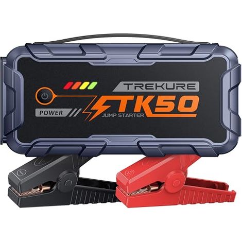 Car Battery Booster 9000 A 26800 mAh, Starter Car Battery (All Gas or 12L Diesel), 12 V Portable Car Booster with 800 Lumens LED, 18 W USB Quick Charge, Extended Cable, Handle (1/5)