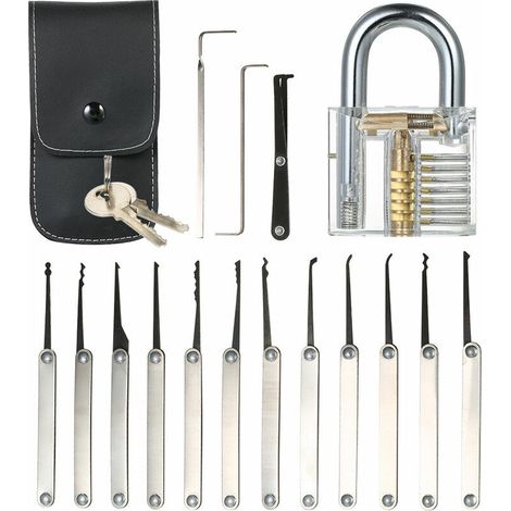 15Pcs Lock Pick Set Lock Picking Tool Kit for Beginner and Professional Locksmith (1/5)