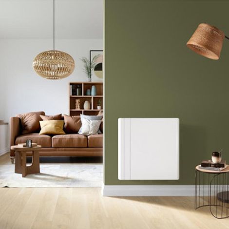 Noirot – Radiateur à inertie horizontal en fonte 1250W – Détection fenêtre ouverte – Connecté à l'App Muller Intuitiv – M119114