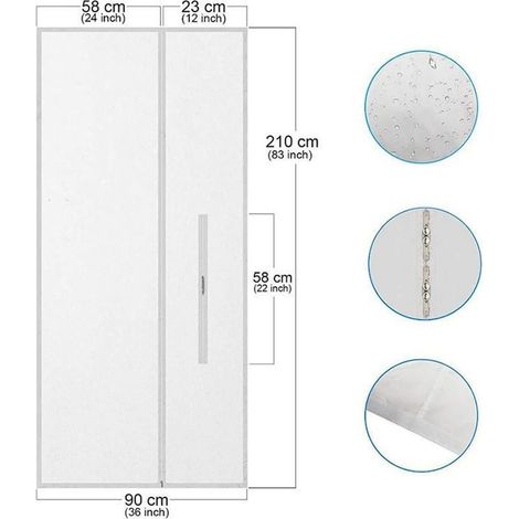 Joint de porte coulissante pour climatiseur et sèche-linge portables, 90x210 cm - convient à tous les climatiseurs portables, facile à installer, aucun perçage requis (1/5)
