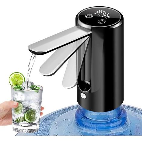 Dispenser per bottiglia da 5 litri pieghevole universale con pompa automatica per bottiglie d'acqua, pompa elettrica mobile per bere a bassa rumorosità, dispenser d'acqua portatile Tri (1/5)