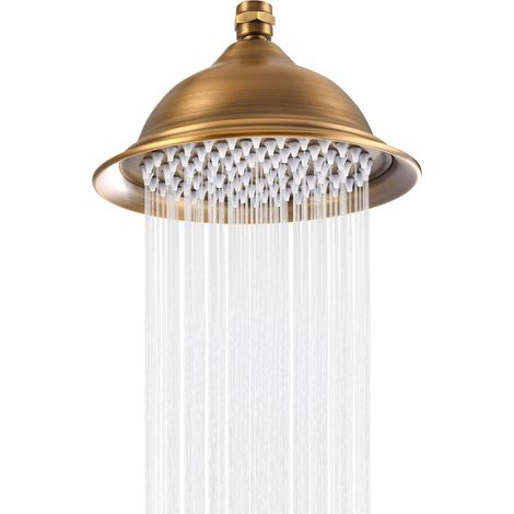 Acier inoxydable Antique Rond 8 Pouces Pommeau de Douche Accessoires de Salle de Bain Pommeau de Douche de Remplacement Pommeau Douche Large tête de Douche (Standard 1/2 pouce) (1/5)