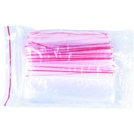Bolsas transparentes de LDPE con cierre herm茅tico de 15x20 cm, 100 unidades.