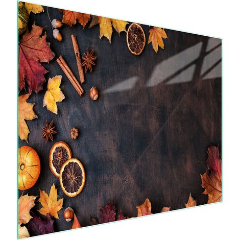 PLANCHE À DÉCOUPER EN VERRE 52x30 FEUILLES