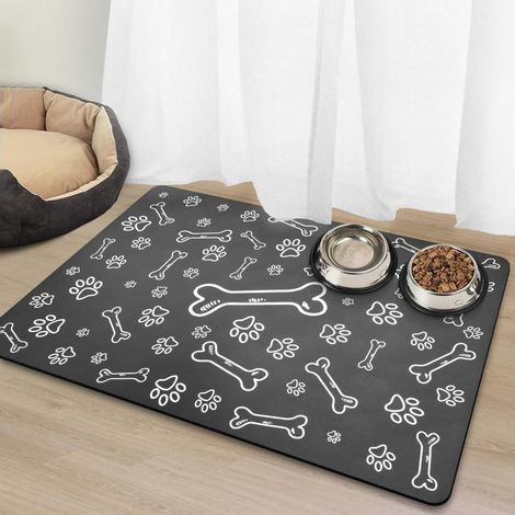Tapis absorbants extra larges pour gamelles, en caoutchouc à séchage rapide, facile à nettoyer (24"x36") (1/5)