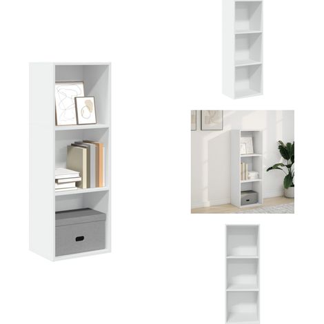Bibliothèque blanc 40x30x114 cm bois d'ingénierie - Bibliothèque - Bibliothèques - Étagère - Armoire De Rangement (1/5)