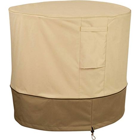 Housse pour climatiseur extérieur anti-poussière, anti-neige, imperméable et résistante au soleil pour maison ronde (1/5)