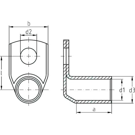 Intercable Winkelrohrkabelschuh 90 Grad 150qmm M16 ICR1501690 10 Stk