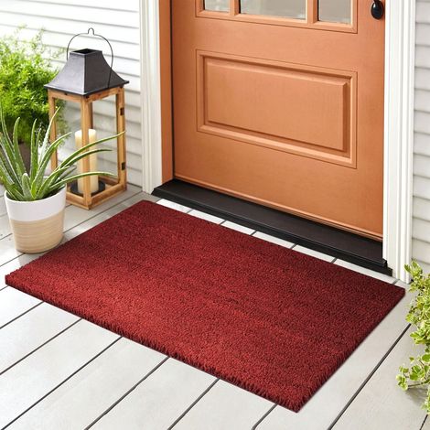 Paillasson en Noix de Coco, Fibres de Coco Antidérapantes Rouge 30 mm 40 x 60 cm