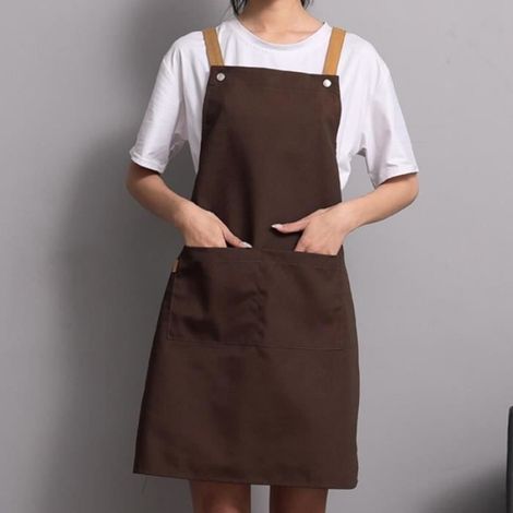 Tablier De Cuisine - 72 x 68 cm - Tissu Imperméable - Poche Centrale Grande Capacité - Pour Cuisine Maison Et Professionnelle - 1 Pièce (1/2)