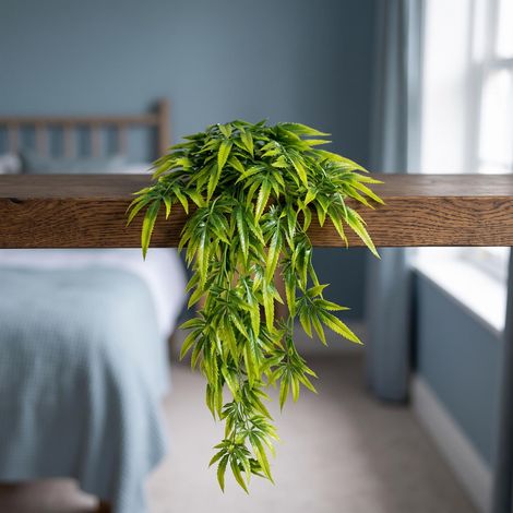 70cm Artificial Trailing Fern Leaf Plant Hanging Faux Greenery (1/4)
