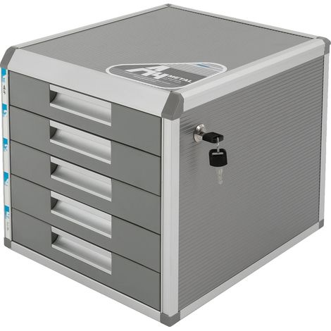 Aktenschrank, 5-stufige Ablage, abschließbar (1/2)