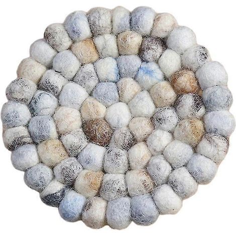 Set de table en polaire, dessous de verre antidérapant fait main avec motif mosaïque, tapis décoratif coloré pour table à manger, diamètre 10 cm (1/5)