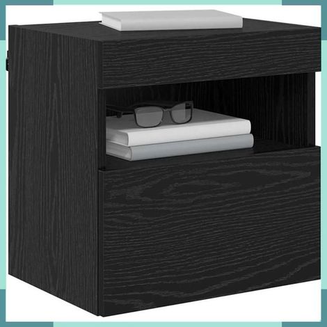 882975 Meuble TV mural Chêne noir 40 x 30 x 40 cm Bois d'ingénierie (1/5)