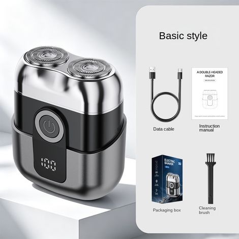 Rasoir électrique homme étanche gris anthracite, mini rasoir portable rechargeable, tête magnétique pour rasage quotidien (1/5)