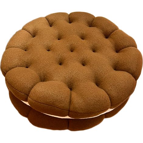 Coussin Cookie Mignon Doux et Respirant avec Remplissage en Coton PP pour Chambre et Dortoir 450g Chocolat (1/5)