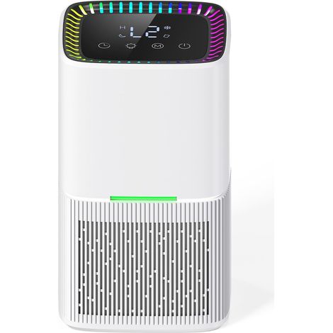 1,6-Liter-Luftentfeuchter, leiser elektrischer Luftentfeuchter mit Abtaufunktion/Abschaltautomatik, Farb-LED, Timer, Touchscreen, 645 ml/Tag, für Badezimmer, Schlafzimmer, Kleiderschrank (1/4)