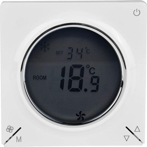 Termostato para aire acondicionado, termostato para serpentín de ventilador central, regulador de temperatura ambiente, termostato inteligente para hogares y hoteles. (1/5)