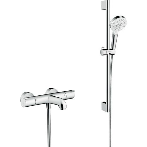 Hansgrohe Pack Ecostat 1001 CL Mezclador termostático de baño/ducha + conjunto de ducha Crometta Vario (13201000-CROMETTA) (1/5)