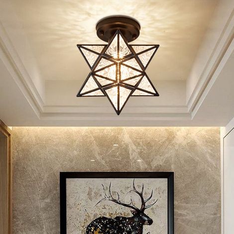 Plafonnier Cristal - 25 x 20 x 20 cm - Installation Encastrée - Pour Couloir Balcon Salle À Manger - 1 Pièce (1/5)