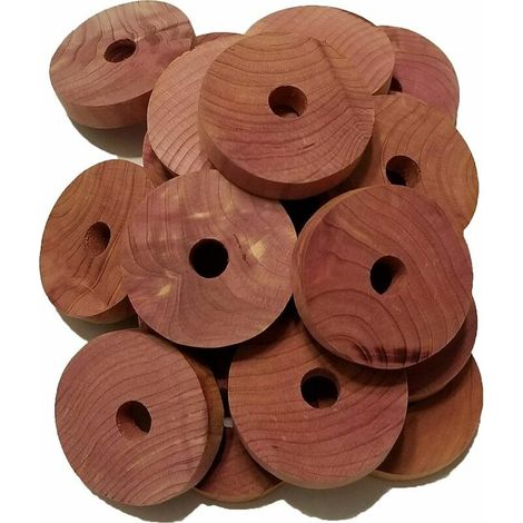 Blocs de cèdre aromatiques pour le rangement des vêtements Anneaux en bois de cèdre rouge 100 % naturel pour organisateurs de placards et tiroirs de rangement Rangement et cintres de cuisine [paquet (1/5)