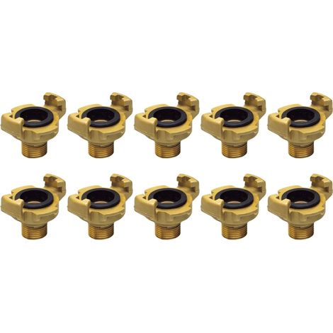 10 Raccords express laiton à visser Mâle 3/4" (20/27) avec joint NBR (1/4)