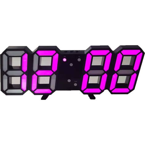 Horloge Murale Numerique LED - Affichage 9,7 Pouces - Heure Date Temperature - Fonction Alarme Et Sieste - Alimentation Secteur - Pour Salle De Sejour Cuisine Bureau (1/5)
