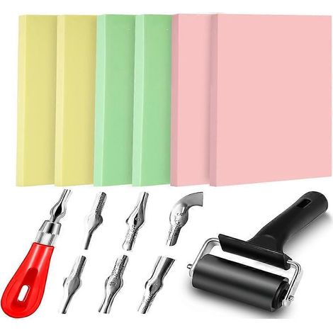 Set mit 14 selbstgravierenden Gummistempeln, ideal zum Gravieren. (1/5)