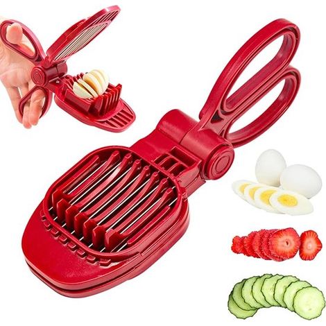 Cortador de frutas manual, 1 pieza, Cortador multifuncional, Cortador de uvas, Cortador de frutas blandas, fresas, kiwis y calabacines, Verde (1/5)
