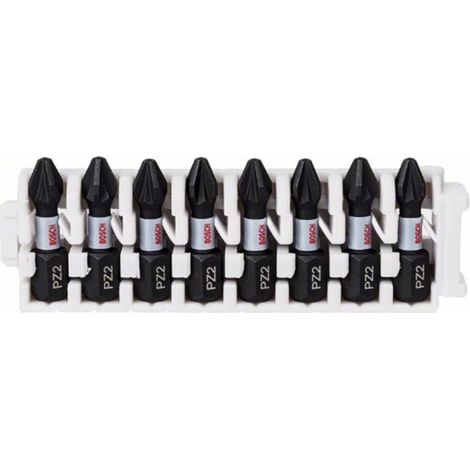 Punta Atornillado Impact PZ2x8: 25mm: Insert 8 uds  BOSCH 2608522325