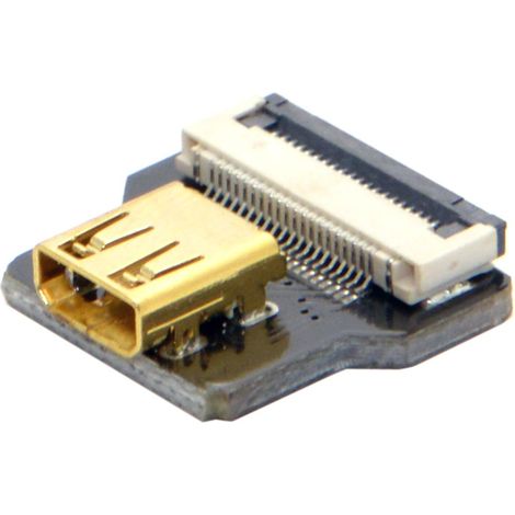 Connecteur plat FPC 20 broches micro HDMI femelle pour câble plat, Raspberry Pi, GoPro, mini écran, drone, caméra, stabilisateur (1/5)