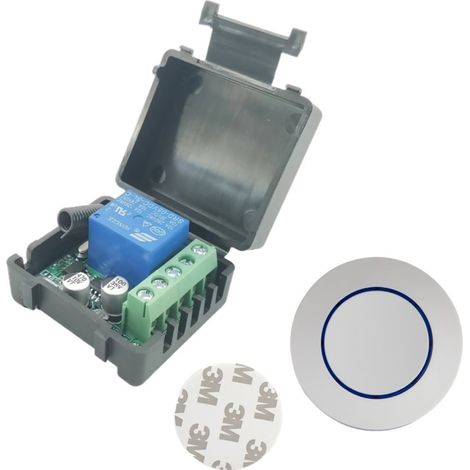 Relay RF - 433 MHz - Récepteur et Télécommande Sans Fil - Tension d'Entrée 5 à 30 V CC - Mode Momentané ou Basculant - 1 Canal - Pour Porte de Garage et Automatisation Domestique - 1 Pièce (1/5)