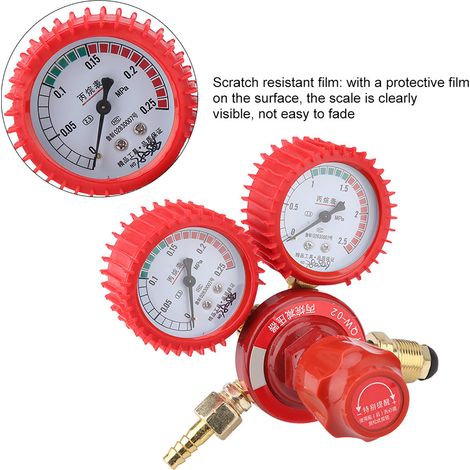 YQW-02 Détendeur gaz propane en alliage de zinc avec jauge de pression pour accessoires de soudage et coupe (1/5)