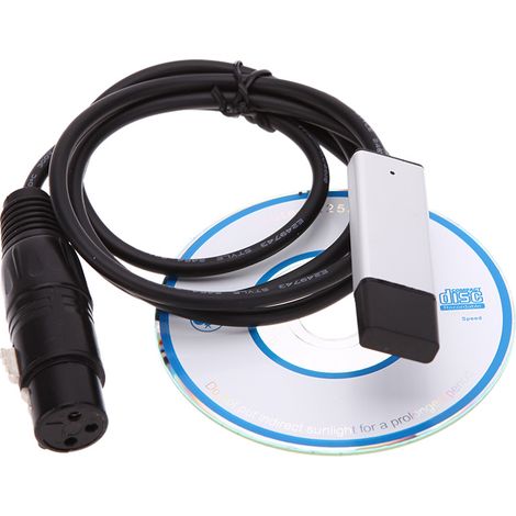 Adaptateur d'interface USB vers DMX LED DMX512, contrôleur d'éclairage de scène pour ordinateur PC, variateur (1/5)