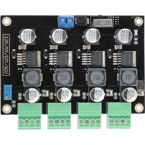 Mehrkanal-Schaltnetzteilmodul, einstellbarer Spannungswandler 3,3 V/5 V/12 V/ADJ, einstellbarer Ausgang, kompakter Spannungsregler (1/5)