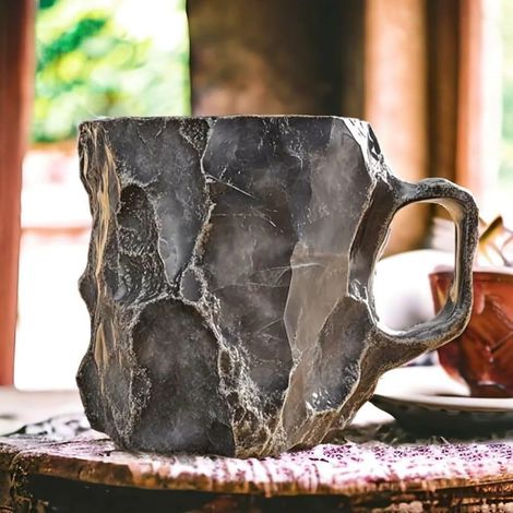 Tasse à café originale avec gobelet doublure 200ml, mug réutilisable isolant, tasse fantaisie avec couvercle, lot de 1, idéale bureau et maison.