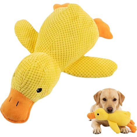 Canard anti-stress pour chien, jouet couineur en peluche, canard en peluche anti-stress pour petites et moyennes (1/5)