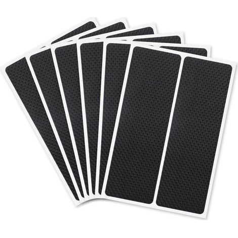 Lot de 12 patins antidérapants autocollants - Protection meubles et sols bois - 14 x 5 cm - Antidérapants - Pieds de meubles, chaises, tables (1/2)